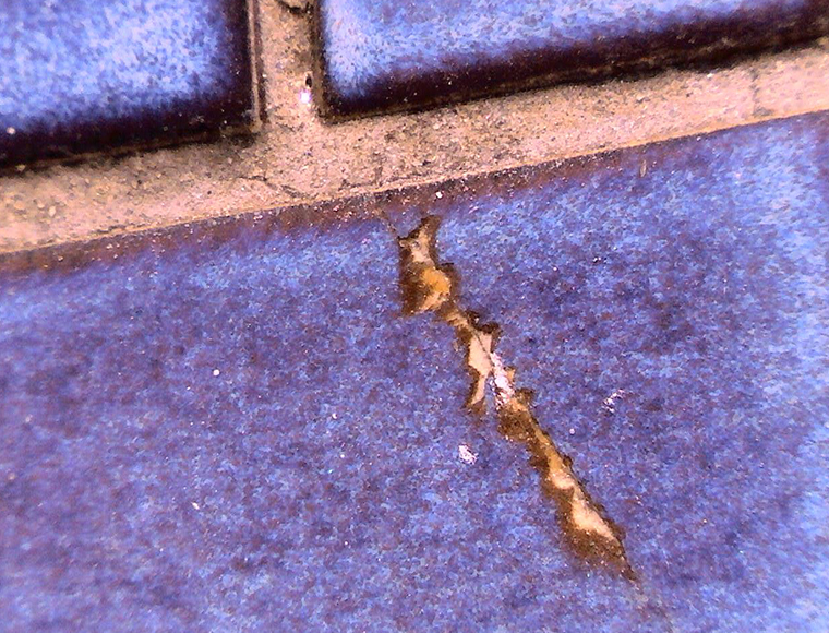 Cracked tile (Medium magnification)